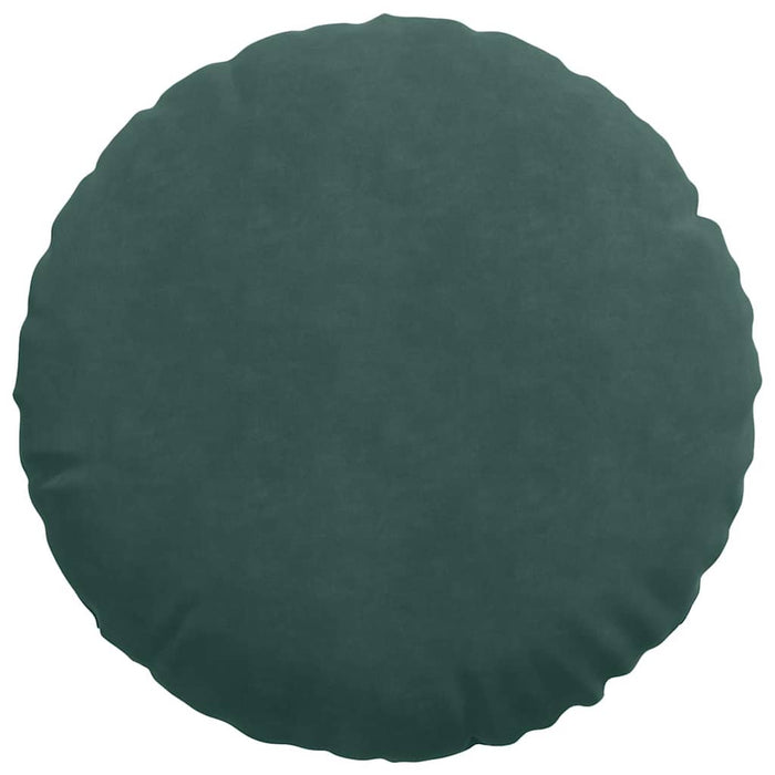 Cuscini per Seduta 2 pcs Verde Scuro Ø 40 x 13 cm Velluto 42014176