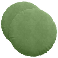 Cuscini per Seduta 2 pcs Verde chiaro Ø 40 x 13 cm Velluto 42014177