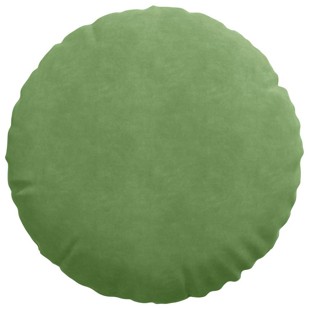 Cuscini per Seduta 2 pcs Verde chiaro Ø 40 x 13 cm Velluto 42014177