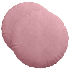Cuscini per Seduta 2 pcs Rosa Ø 40 x 13 cm Velluto 42014178