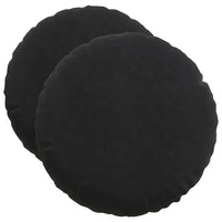 Cuscini per Seduta 2 pcs Nero Ø 40 x 13 cm Velluto 42014180