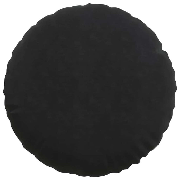 Cuscini per Seduta 2 pcs Nero Ø 40 x 13 cm Velluto 42014180