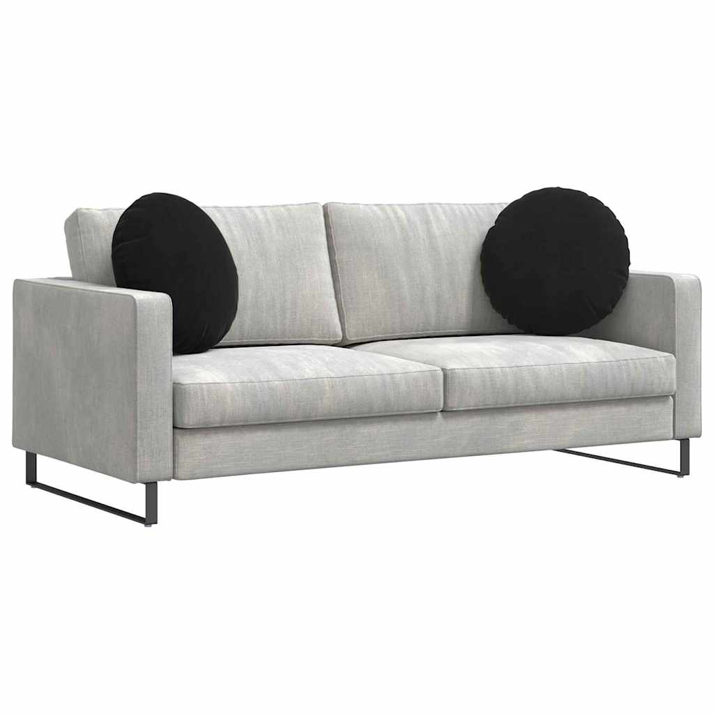 Cuscini per Seduta 2 pcs Nero Ø 40 x 13 cm Velluto 42014180