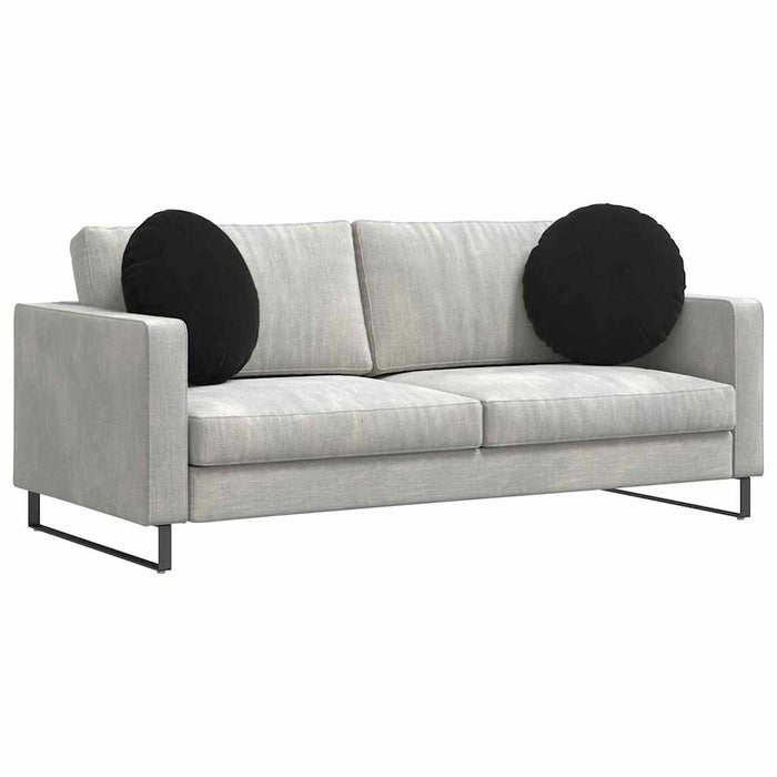 Cuscini per Seduta 2 pcs Nero Ø 40 x 13 cm Velluto 42014180