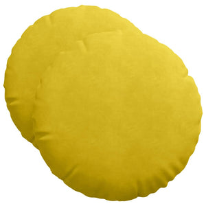 Cuscini per Seduta 2 pcs Giallo Ø 40 x 13 cm Velluto 42014181