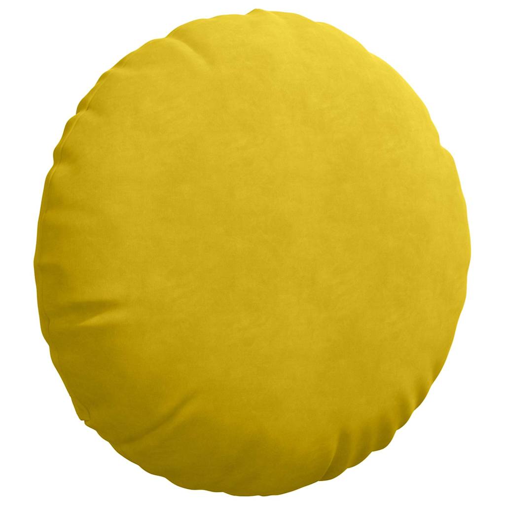Cuscini per Seduta 2 pcs Giallo Ø 40 x 13 cm Velluto 42014181