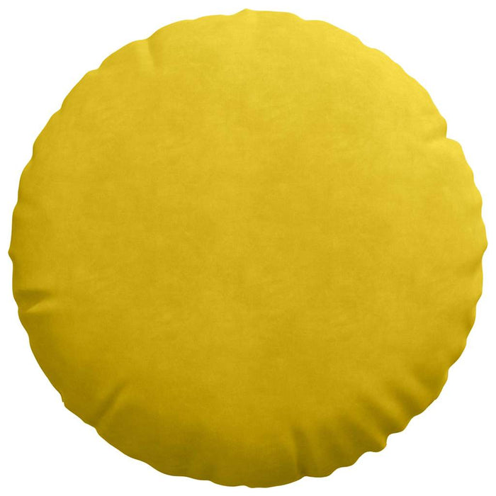 Cuscini per Seduta 2 pcs Giallo Ø 40 x 13 cm Velluto 42014181