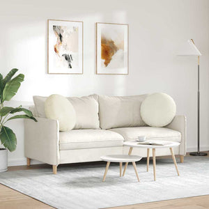 Cuscini per Seduta 2 pcs Crema Ø 40 x 13 cm Velluto 42014183