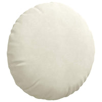 Cuscini per Seduta 2 pcs Crema Ø 40 x 13 cm Velluto 42014183