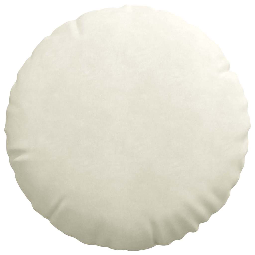 Cuscini per Seduta 2 pcs Crema Ø 40 x 13 cm Velluto 42014183