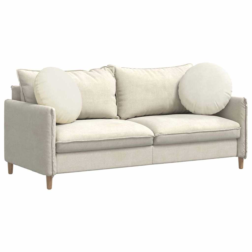 Cuscini per Seduta 2 pcs Crema Ø 40 x 13 cm Velluto 42014183