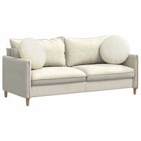 Cuscini per Seduta 2 pcs Crema Ø 40 x 13 cm Velluto 42014183