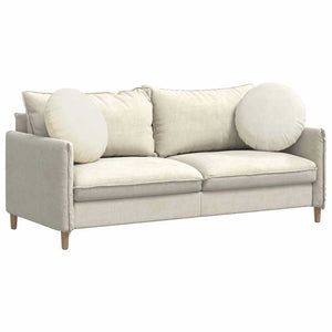 Cuscini per Seduta 2 pcs Crema Ø 40 x 13 cm Velluto 42014183