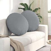 Cuscini per Seduta 2 pcs Grigio chiaro Ø60 x 21 cm Tessuto 42014194
