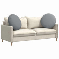 Cuscini per Seduta 2 pcs Grigio chiaro Ø60 x 21 cm Tessuto 42014194