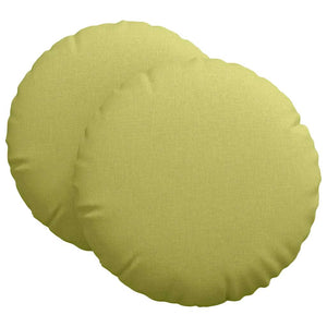 Cuscini per Seduta 2 pcs Verde chiaro Ø60 x 21 cm Tessuto 42014204