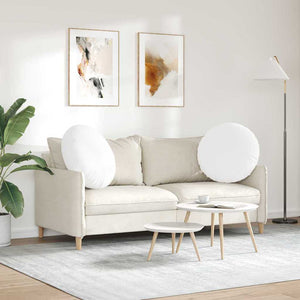 Cuscini per Seduta 2 pcs Bianco Ø60 x 21 cm Tessuto 42014205