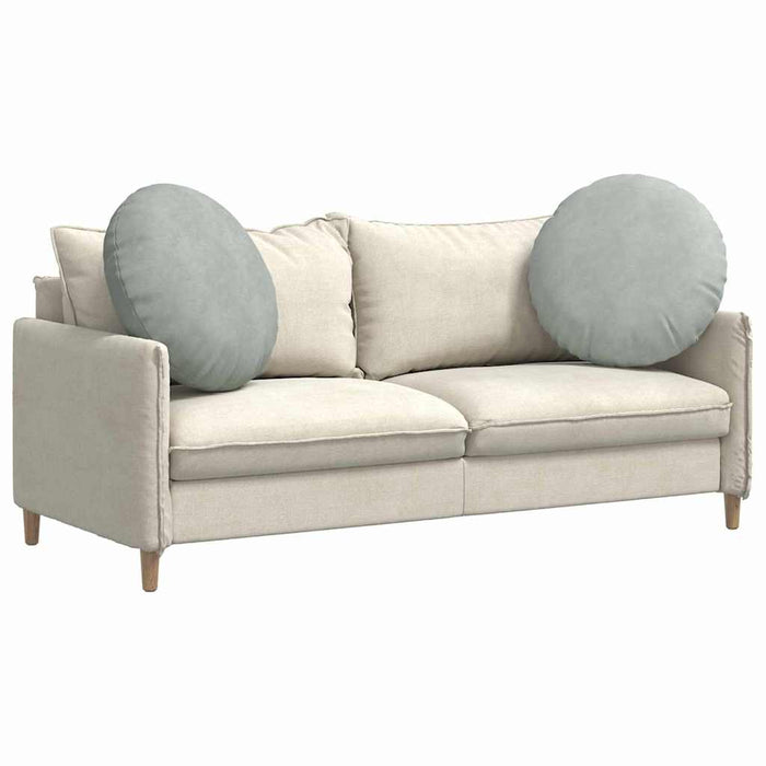 Cuscini per Seduta 2 pcs Grigio chiaro Ø 40 x 13 cm Velluto 42014211