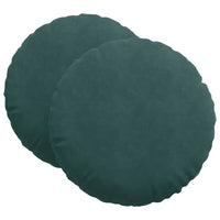 Cuscini per Seduta 2 pcs Verde Scuro Ø 40 x 13 cm Velluto 42014213