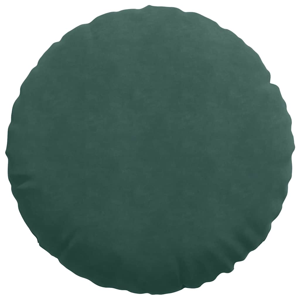 Cuscini per Seduta 2 pcs Verde Scuro Ø 40 x 13 cm Velluto 42014213