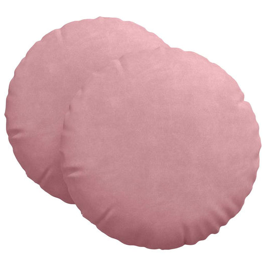Cuscini per Seduta 2 pcs Rosa Ø 40 x 13 cm Velluto 42014215