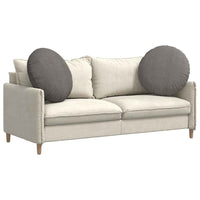 Cuscini per Seduta 2 pcs Grigio chiaro Ø 60 cm Tessuto in Cords 42014223