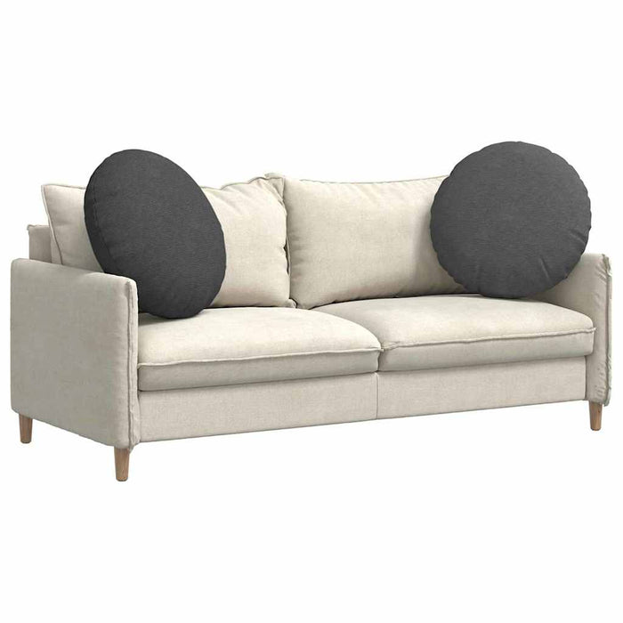 Cuscini per Seduta 2 pcs Grigio scuro Ø 60 cm Tessuto in Cords 42014224