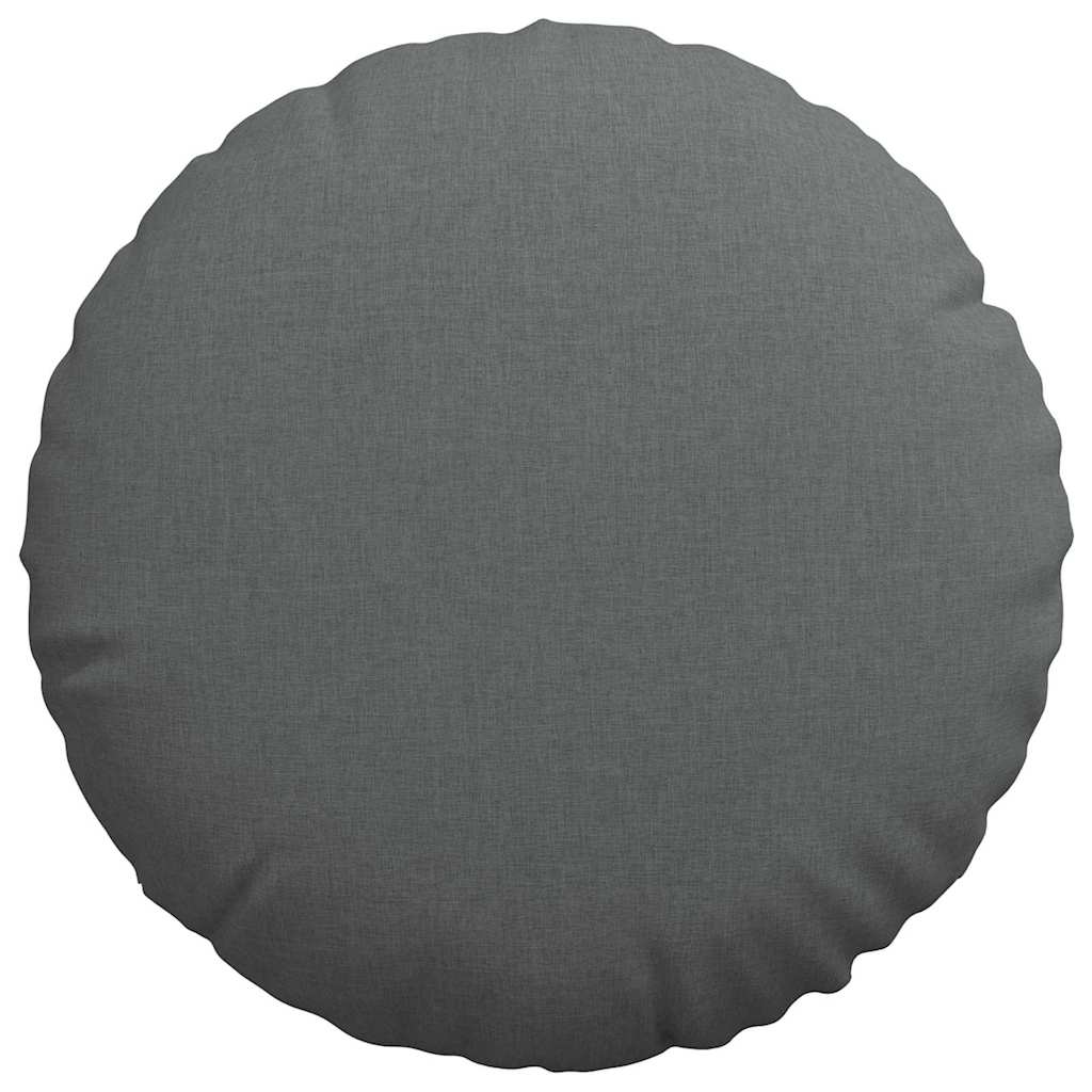 Cuscini per Seduta 2 pcs Grigio scuro Ø80 x 29 cm Tessuto 42014232