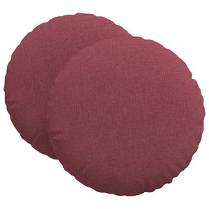 Cuscini per Seduta 2 pcs Rosso Vino Ø80 x 29 cm Tessuto 42014234