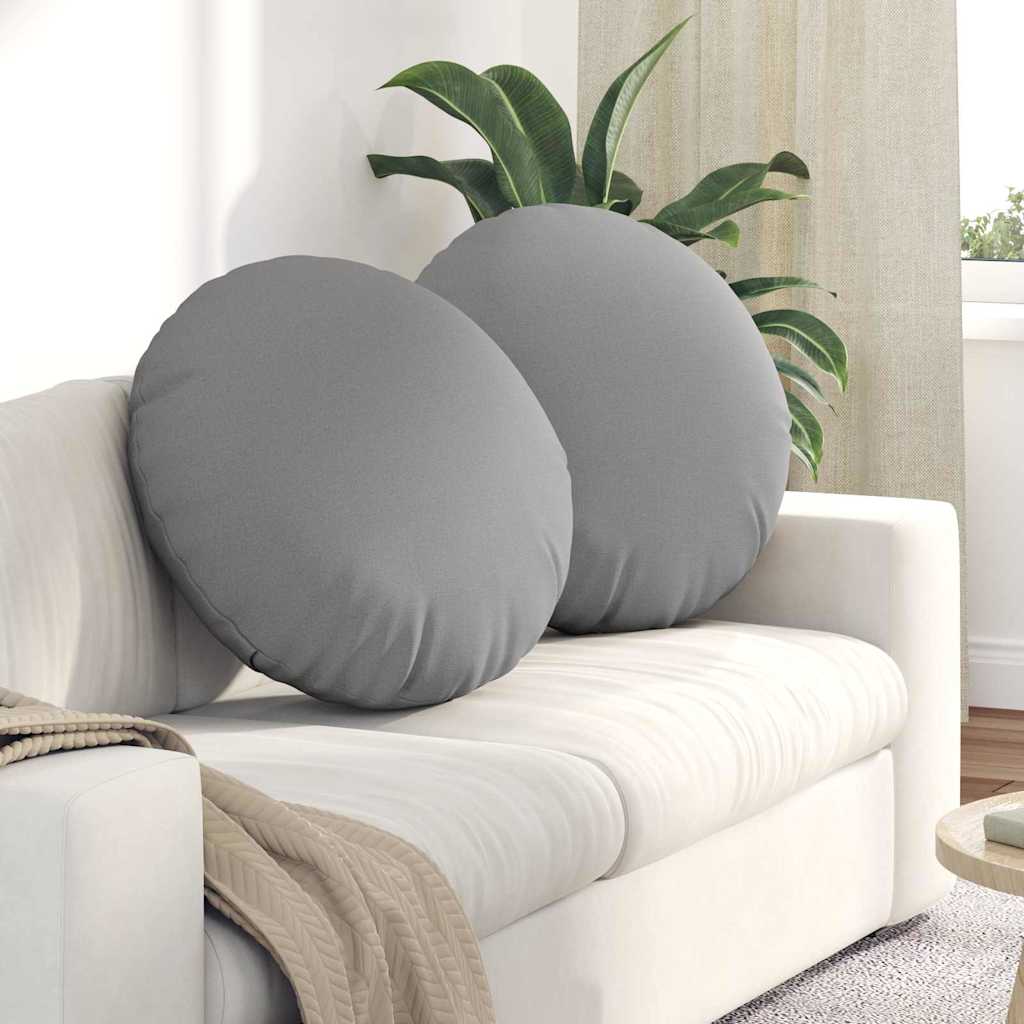 Cuscini per Seduta 2 pcs Grigio Nuvola Ø80 x 29 cm Tessuto 42014244