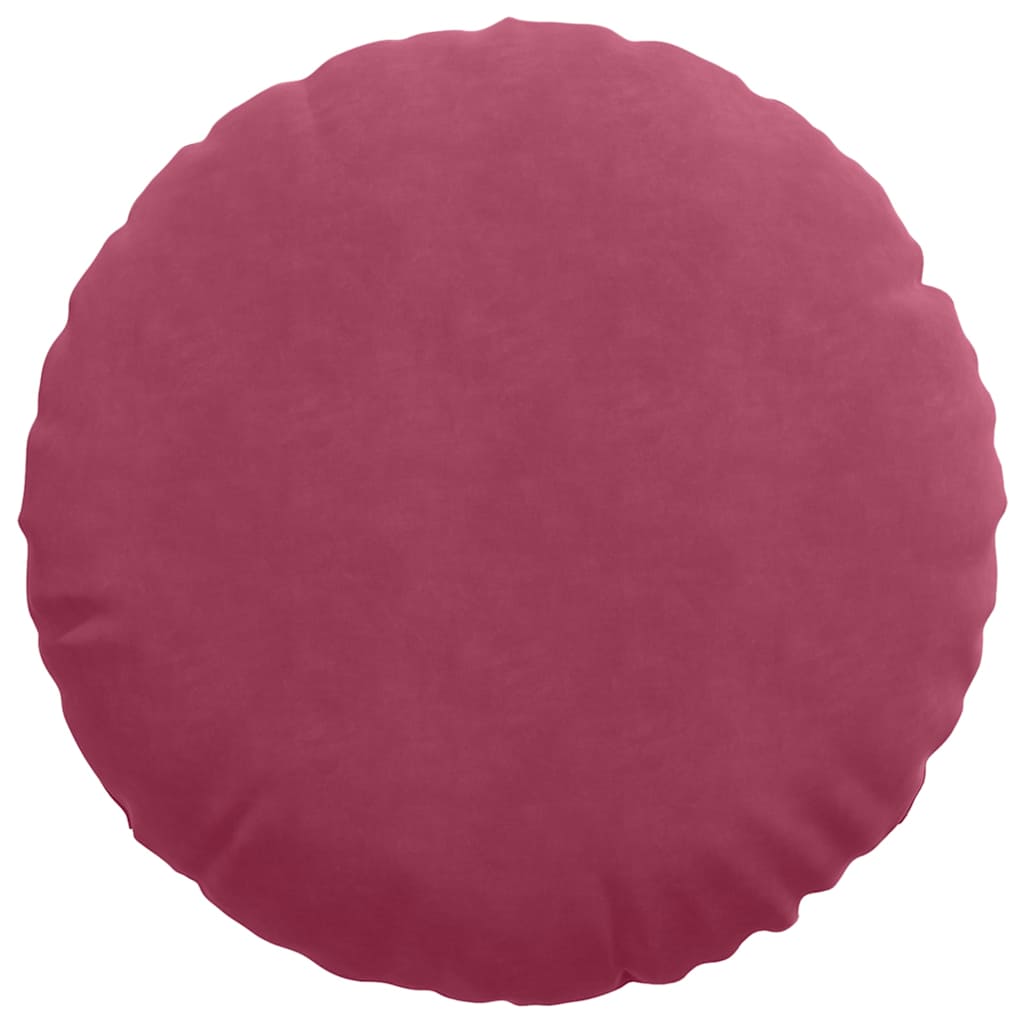 Cuscini per Seduta 2 pcs Rosso Vino Ø80 x 29 cm Velluto 42014253