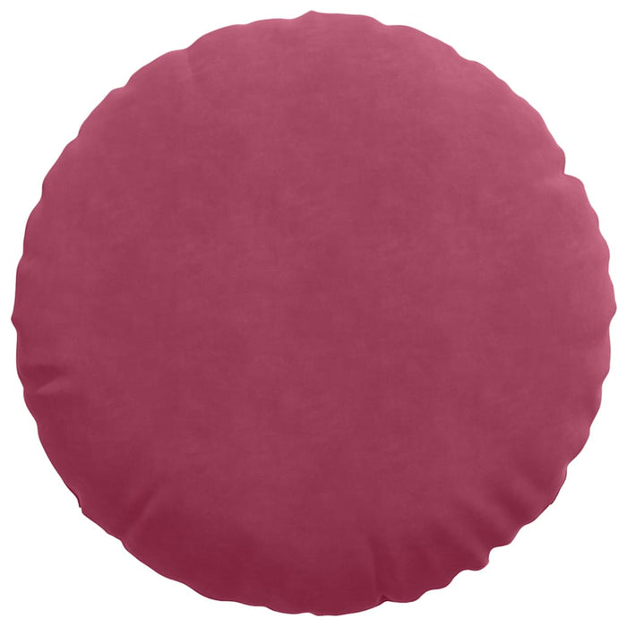 Cuscini per Seduta 2 pcs Rosso Vino Ø80 x 29 cm Velluto 42014253