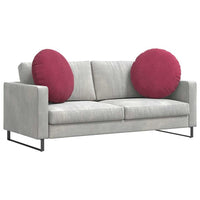 Cuscini per Seduta 2 pcs Rosso Vino Ø80 x 29 cm Velluto 42014253