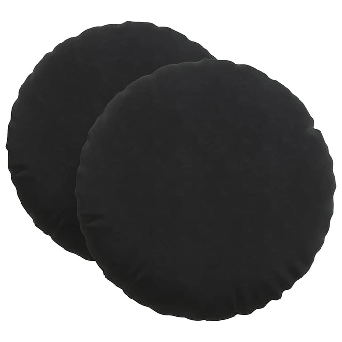 Cuscini per Seduta 2 pcs Nero Ø80 x 29 cm Velluto 42014254