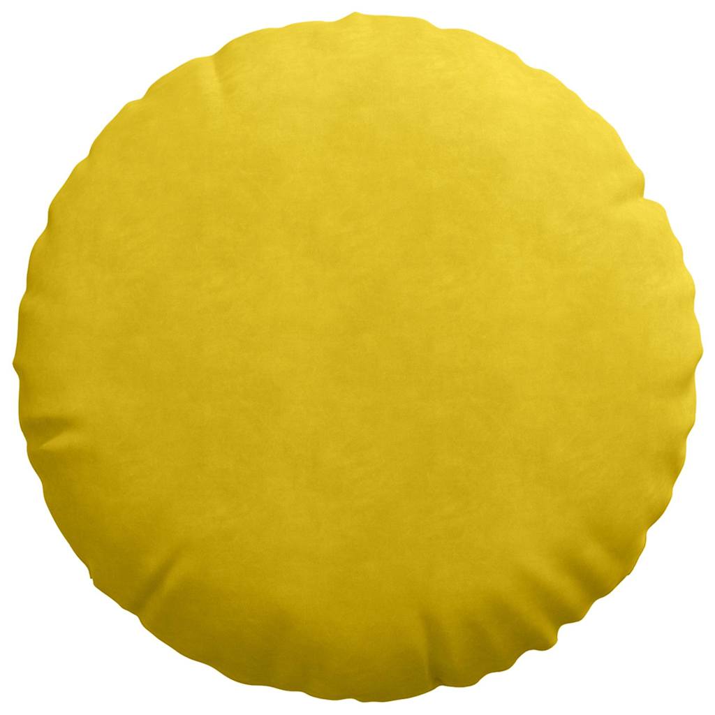 Cuscini per Seduta 2 pcs Giallo Ø80 x 29 cm Velluto 42014255