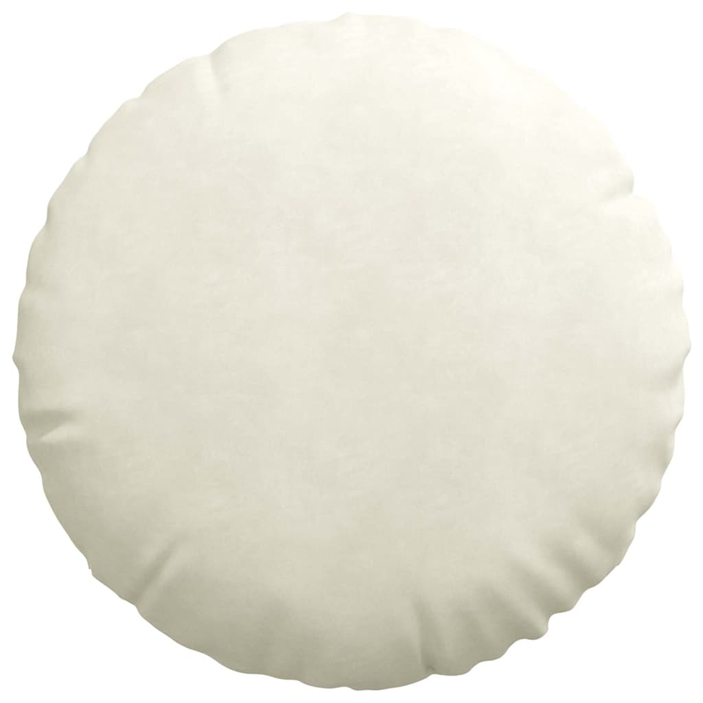 Cuscini per Seduta 2 pcs Crema Ø80 x 29 cm Velluto 42014257