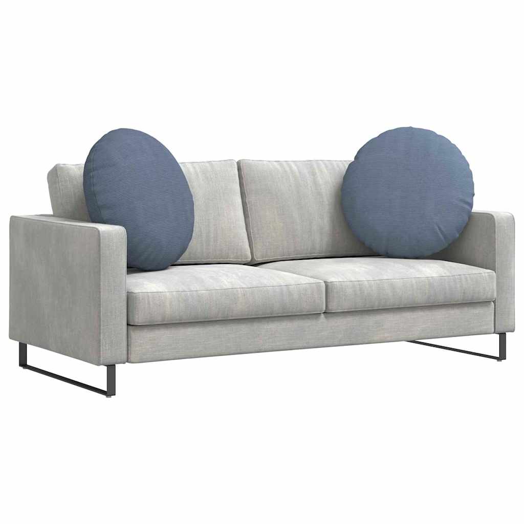 Cuscini per Seduta 2 pcs Blu Ø 80 cm Tessuto in Cords 42014263