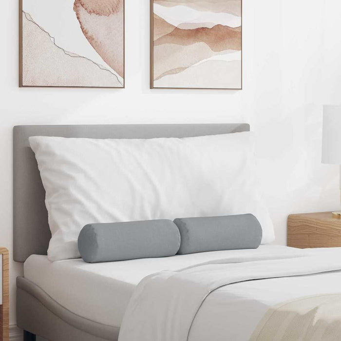 Cuscini a rullo 2 pcs Grigio chiaro Ø 15 x 40 cm Tessuto 42014268