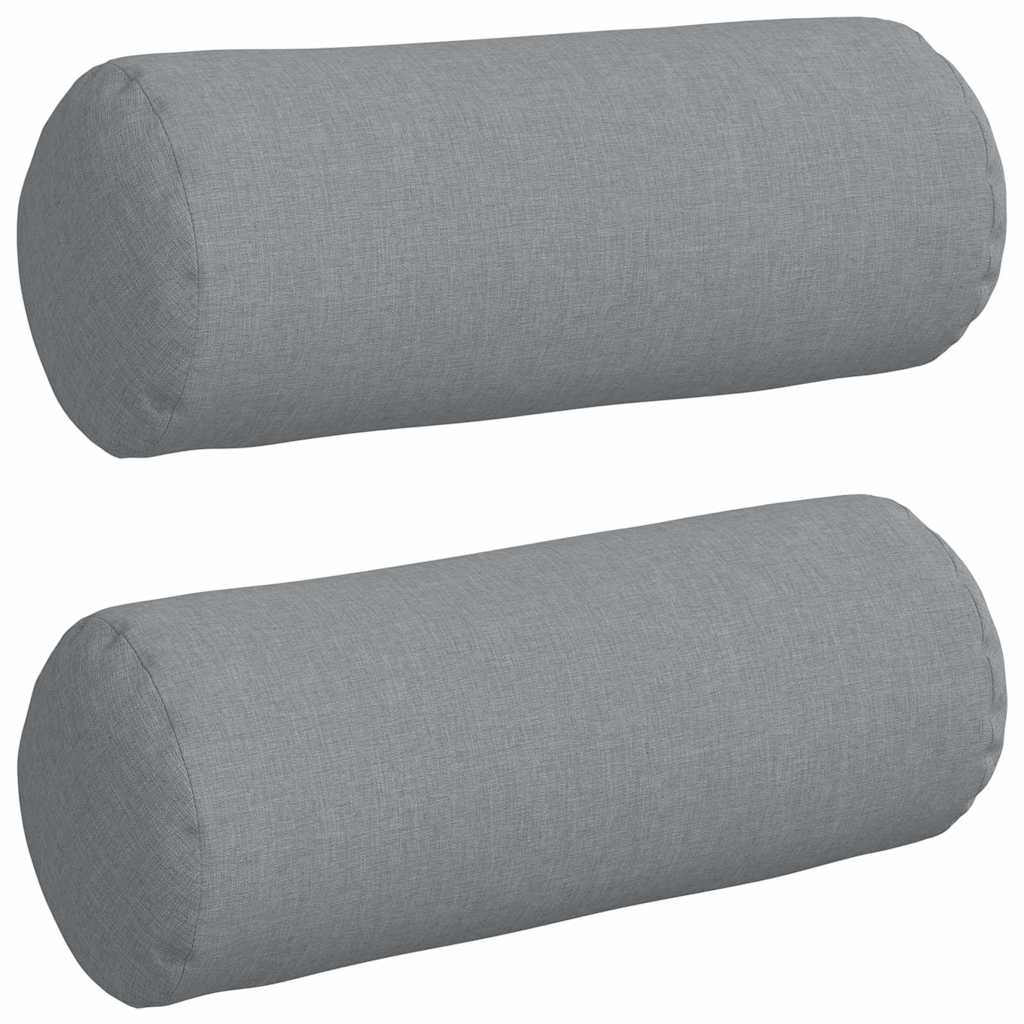 Cuscini a rullo 2 pcs Grigio chiaro Ø 15 x 40 cm Tessuto 42014268
