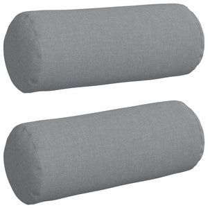 Cuscini a rullo 2 pcs Grigio chiaro Ø 15 x 40 cm Tessuto 42014268