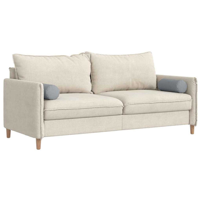 Cuscini a rullo 2 pcs Grigio chiaro Ø 15 x 40 cm Tessuto 42014268