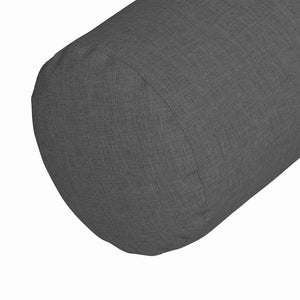 Cuscini a rullo 2 pcs Grigio scuro Ø 15 x 40 cm Tessuto 42014269