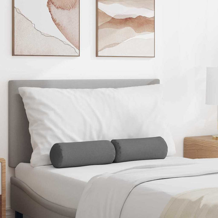 Cuscini a rullo 2 pcs Grigio scuro Ø 15 x 40 cm Tessuto 42014269