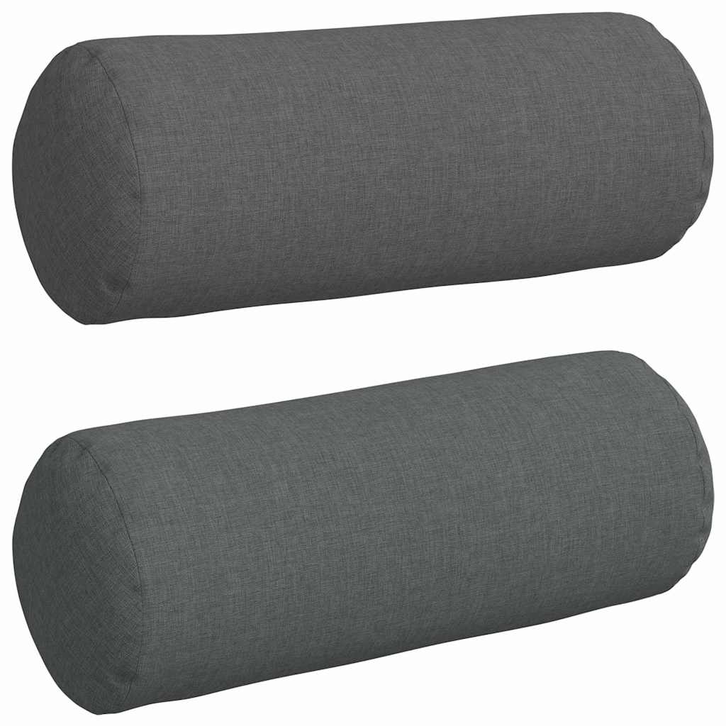 Cuscini a rullo 2 pcs Grigio scuro Ø 15 x 40 cm Tessuto 42014269