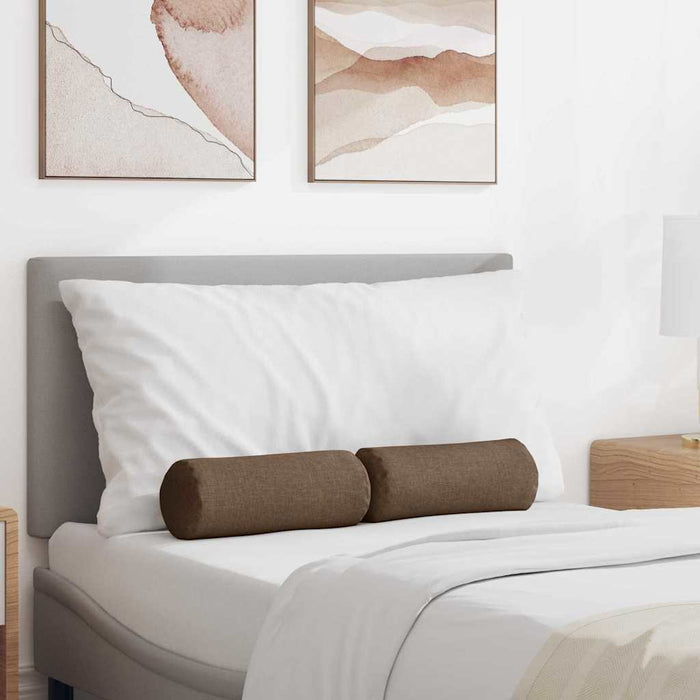 Cuscini a rullo 2 pcs Marrone Ø 15 x 40 cm Tessuto 42014272