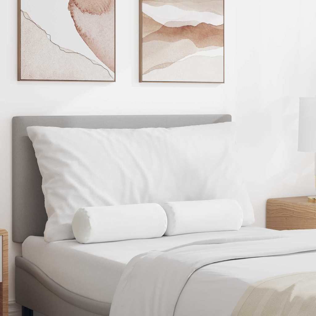 Cuscini a rullo 2 pcs Bianco Ø 15 x 40 cm Tessuto 42014279