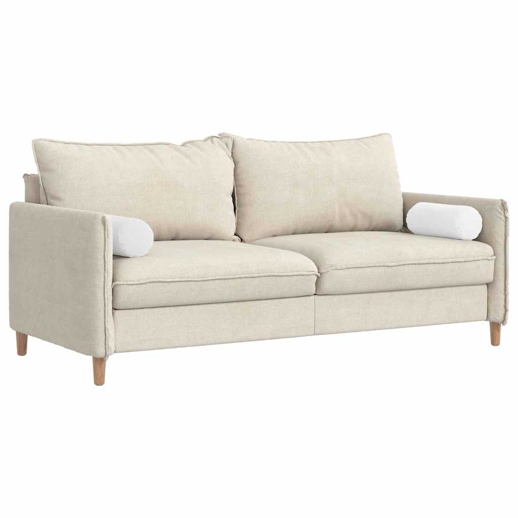 Cuscini a rullo 2 pcs Bianco Ø 15 x 40 cm Tessuto 42014279