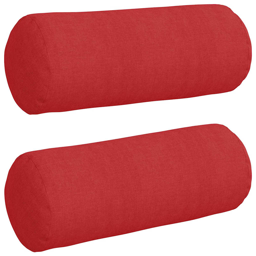 Cuscini a rullo 2 pcs Rosso Ø 15 x 40 cm Tessuto 42014280