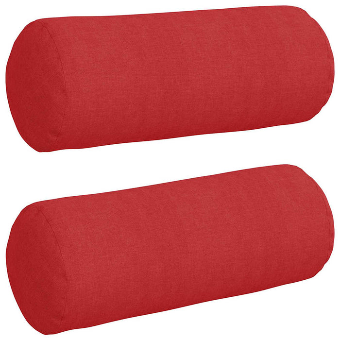 Cuscini a rullo 2 pcs Rosso Ø 15 x 40 cm Tessuto 42014280