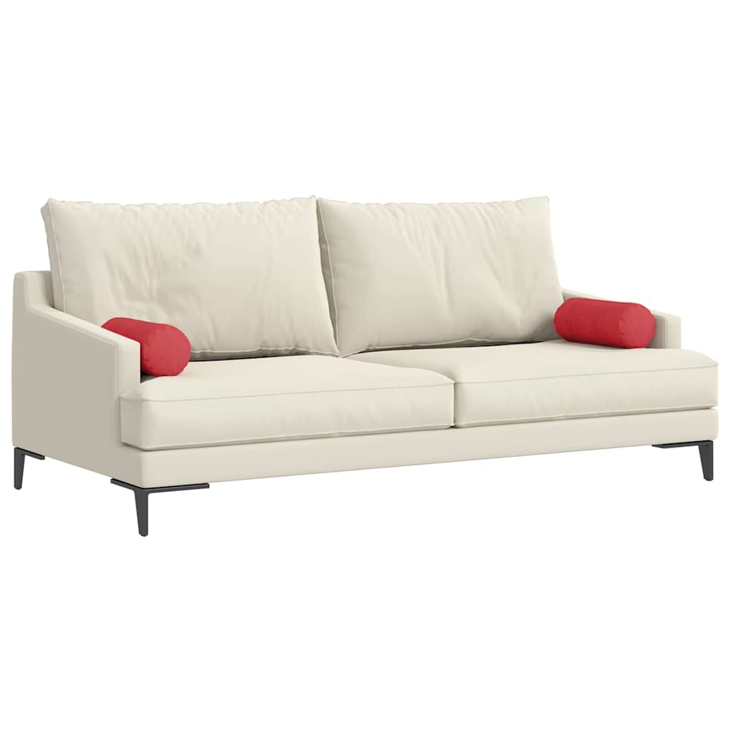 Cuscini a rullo 2 pcs Rosso Ø 15 x 40 cm Tessuto 42014280